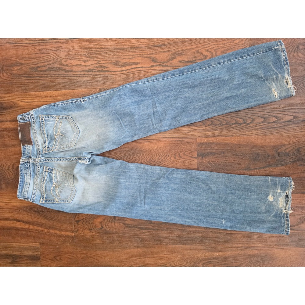 Rock & Roll Cowboy Double Barrel Relaxed Straight Jeans Mens 29x34 Blue Denim - Picture 13 of 16